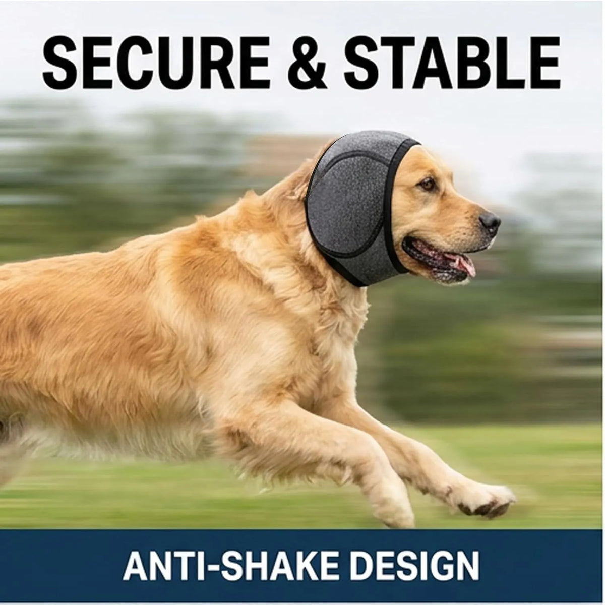 Dog Noise-Reducing Ear Wrap – Help Make Fireworks, Thunder & Grooming Less Overwhelming