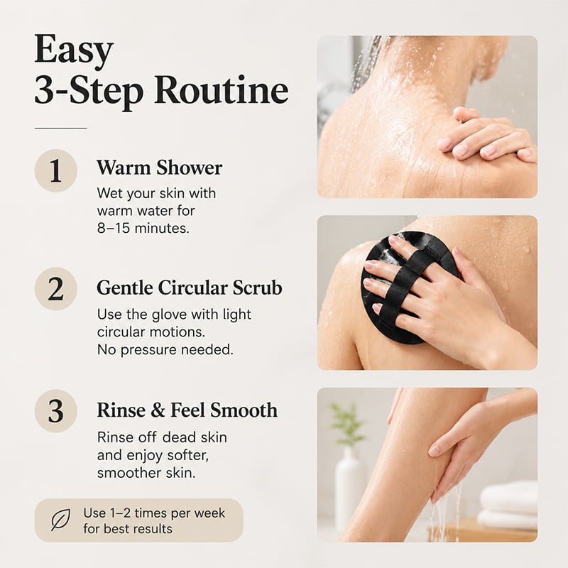 Hot Sale 49%OFFSoft Rubber Exfoliating Shower Glove