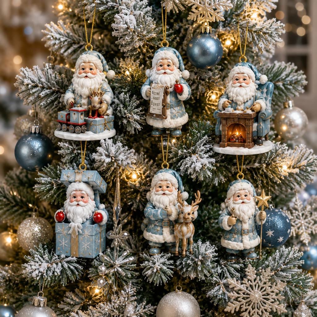 24-Day Christmas Countdown Advent Calendar –Icy Santa Claus Ornament