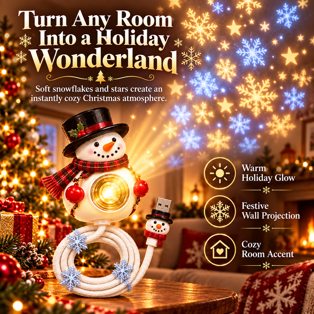 Bring Home Holiday Magic — Snowman Christmas Projector Light With Festive Glow