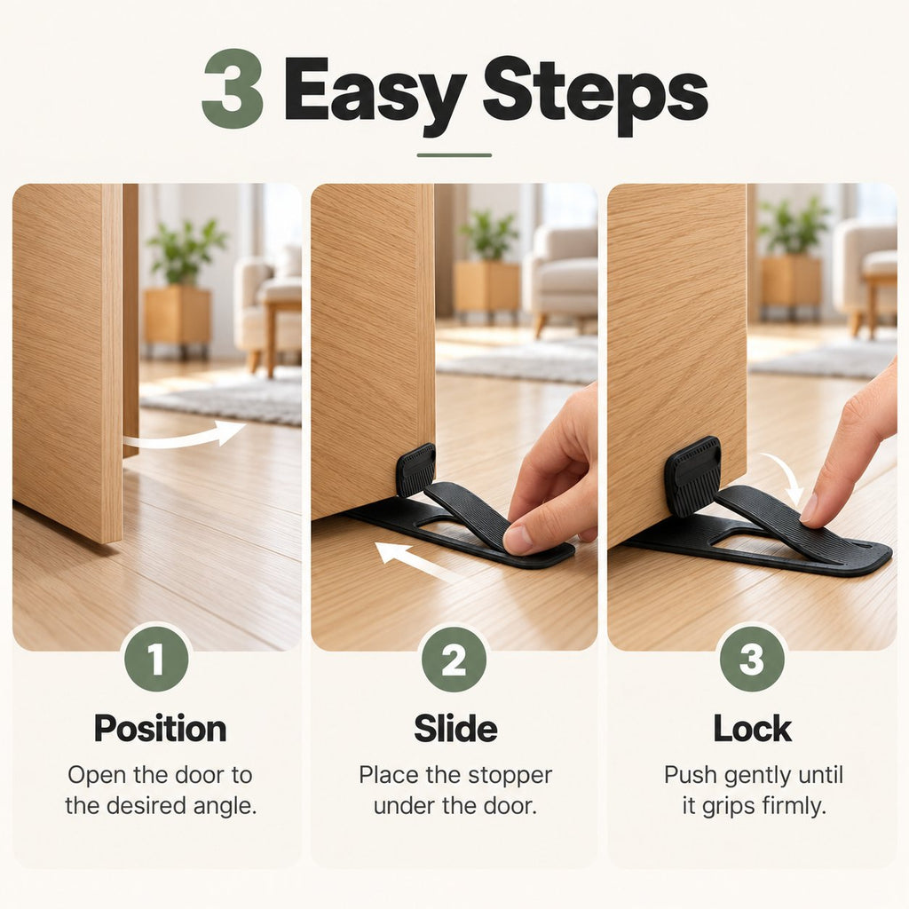 Slide. Grip. Protect: The Flexible Door Stopper