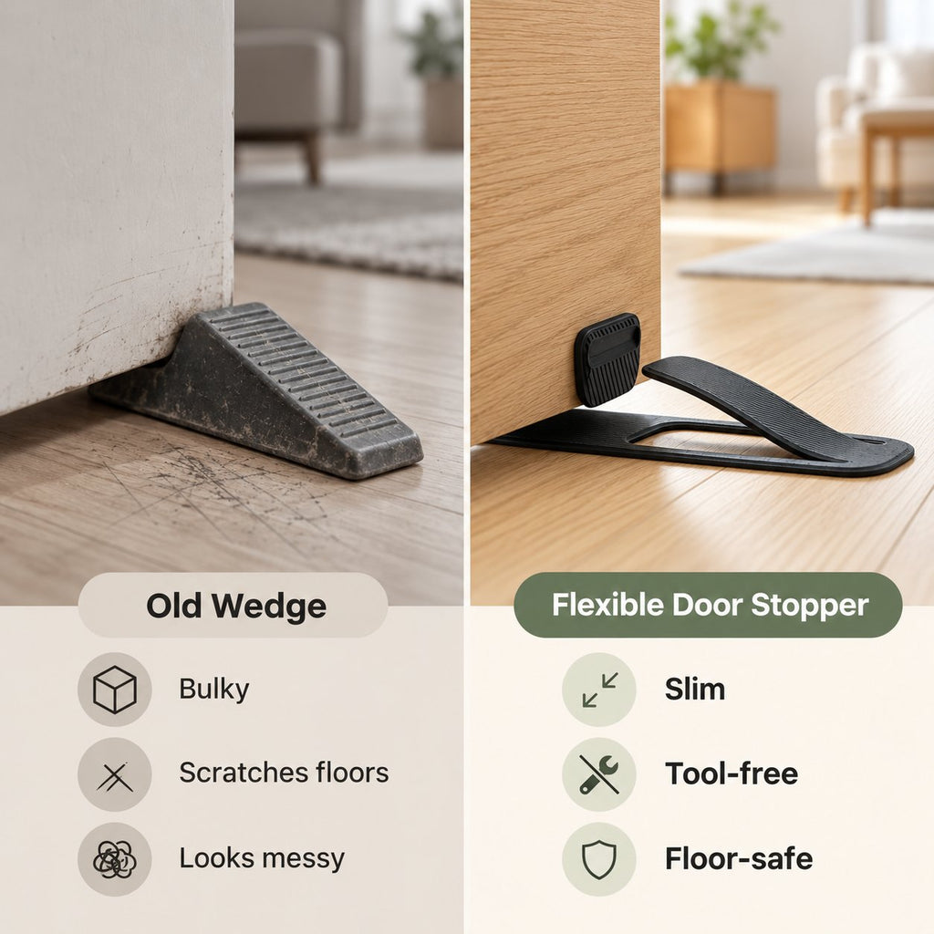 Slide. Grip. Protect: The Flexible Door Stopper