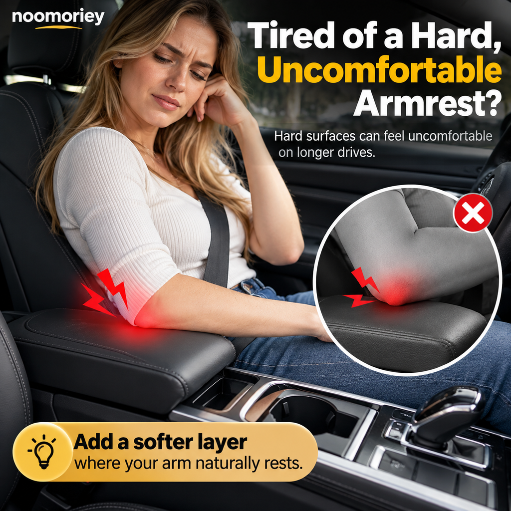 3-in-1 Car Armrest Cushion with Storage & Console Protection