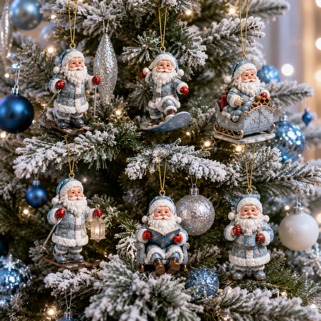 24-Day Christmas Countdown Advent Calendar –Icy Santa Claus Ornament