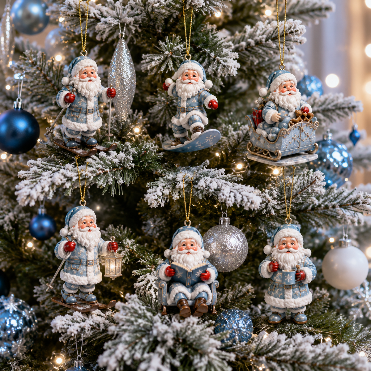 24-Day Christmas Countdown Advent Calendar –Icy Santa Claus Ornament