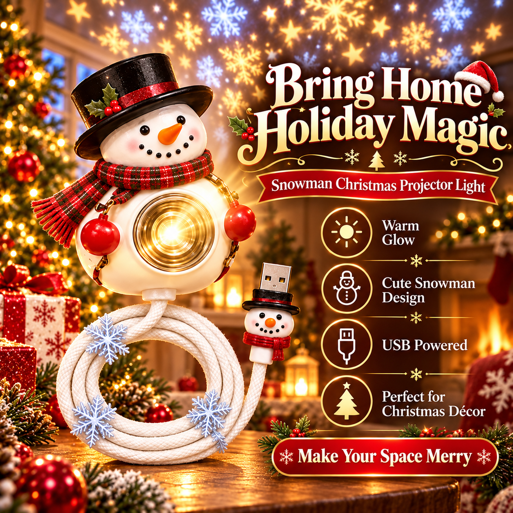 Bring Home Holiday Magic — Snowman Christmas Projector Light With Festive Glow