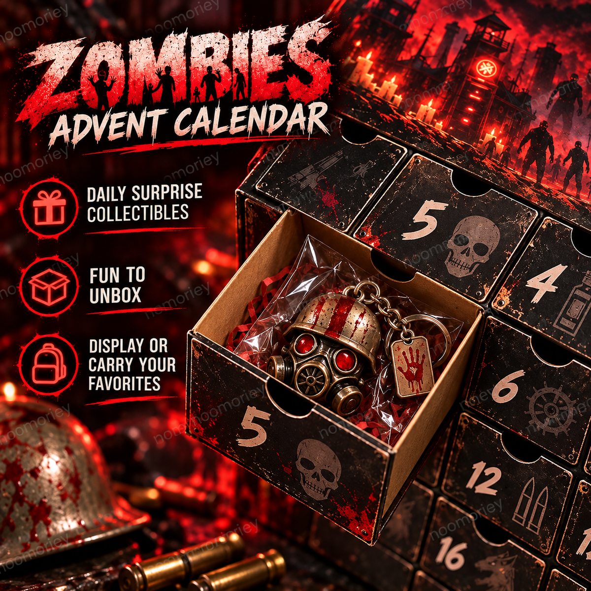 50% OFF Zombie Countdown Advent Calendar for Halloween
