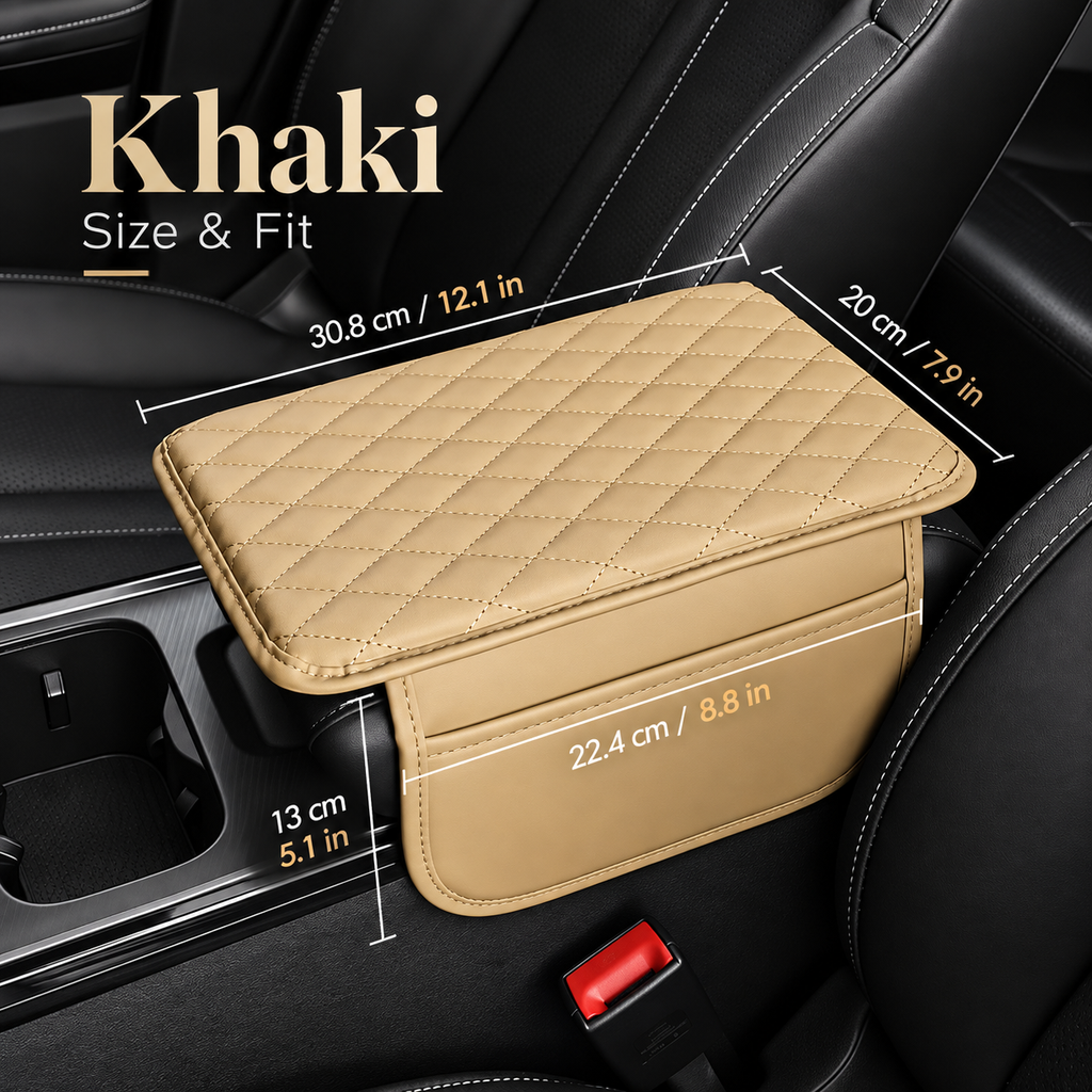 3-in-1 Car Armrest Cushion with Storage & Console Protection