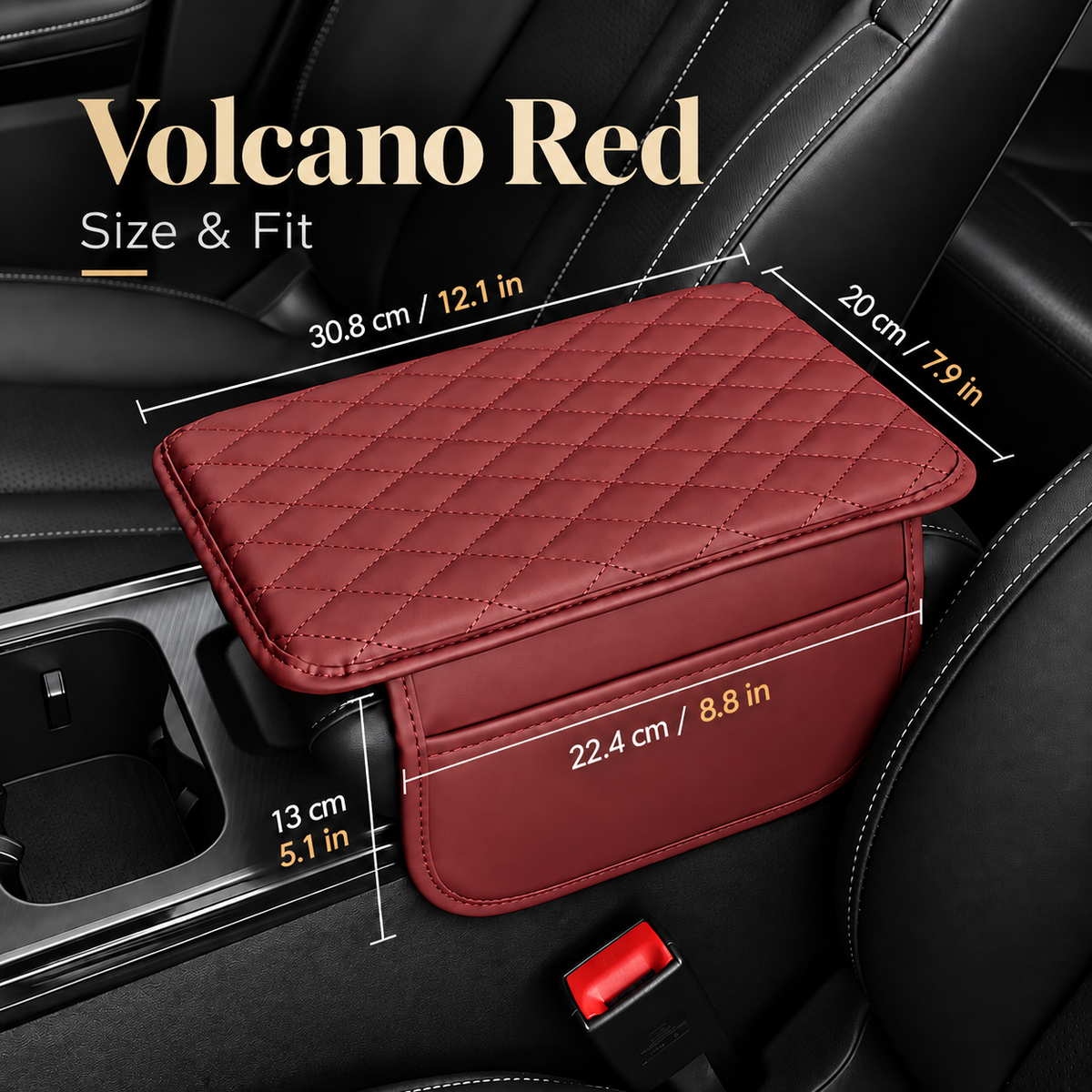 3-in-1 Car Armrest Cushion with Storage & Console Protection