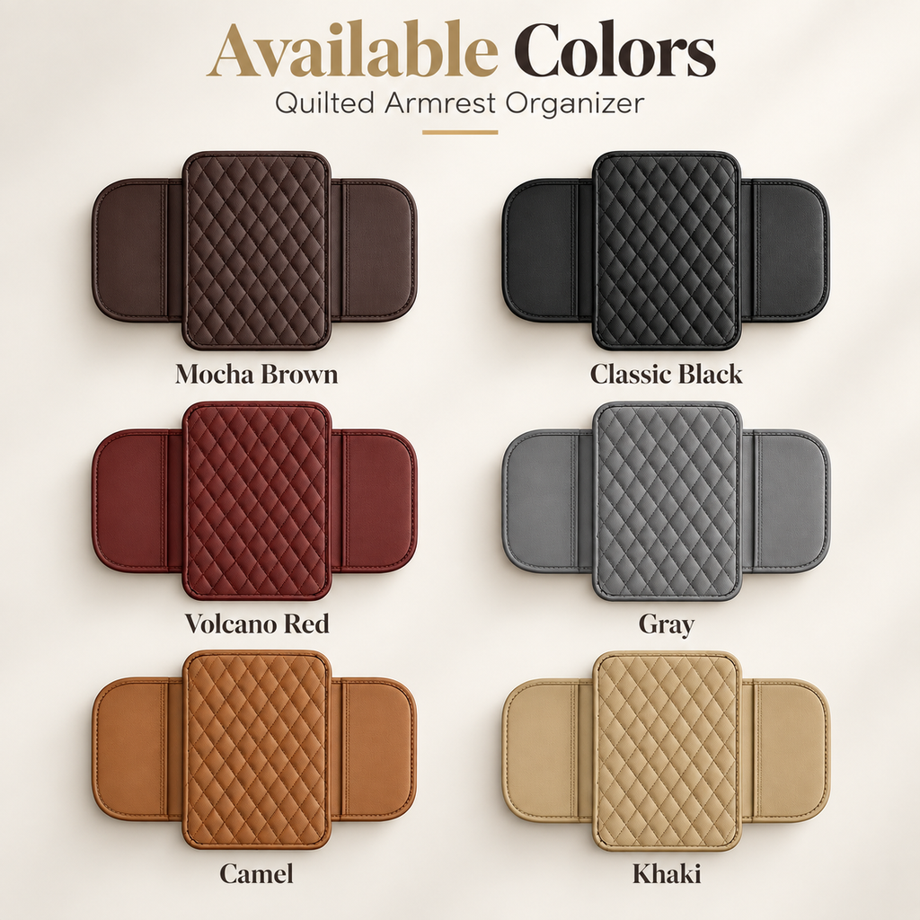 3-in-1 Car Armrest Cushion with Storage & Console Protection