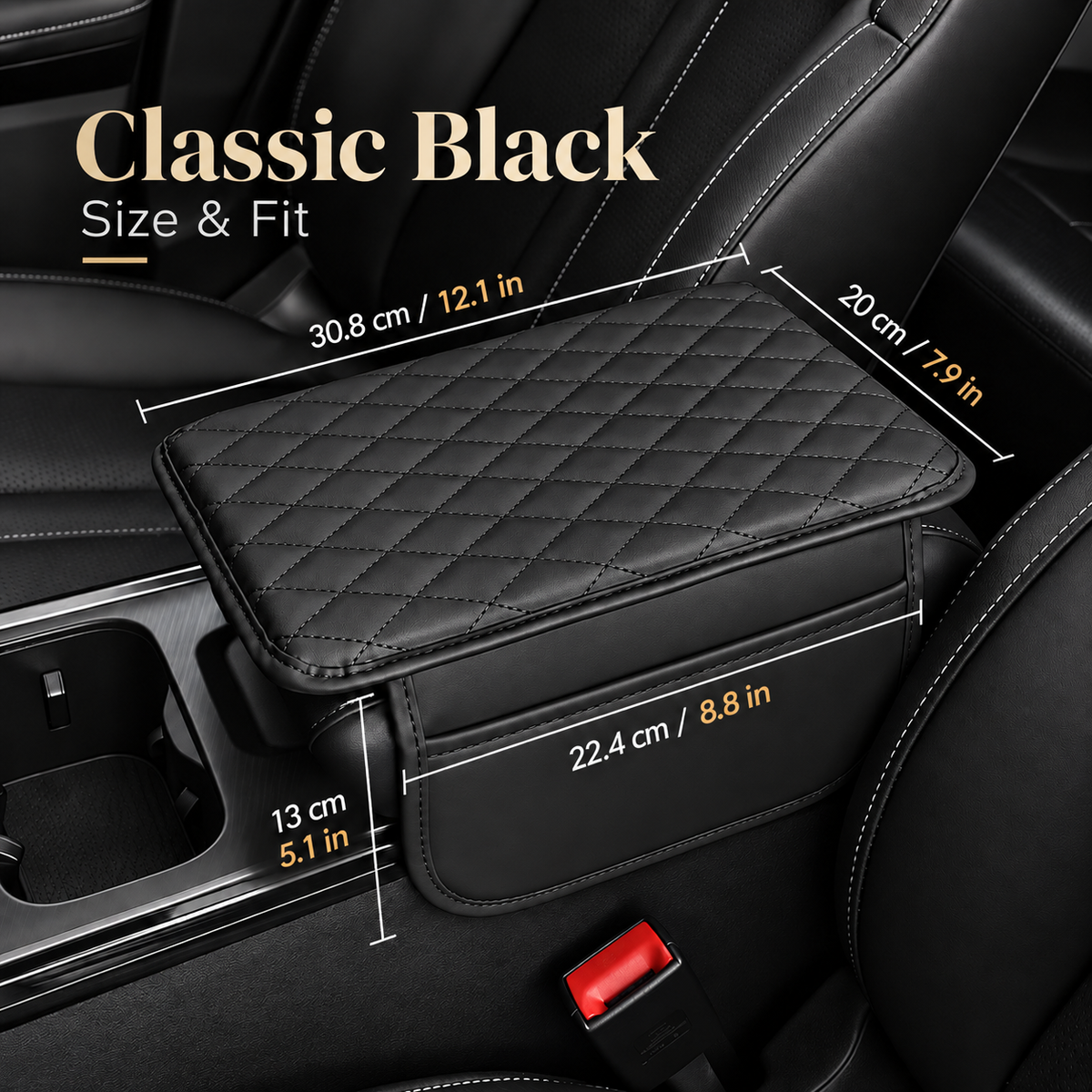 3-in-1 Car Armrest Cushion with Storage & Console Protection
