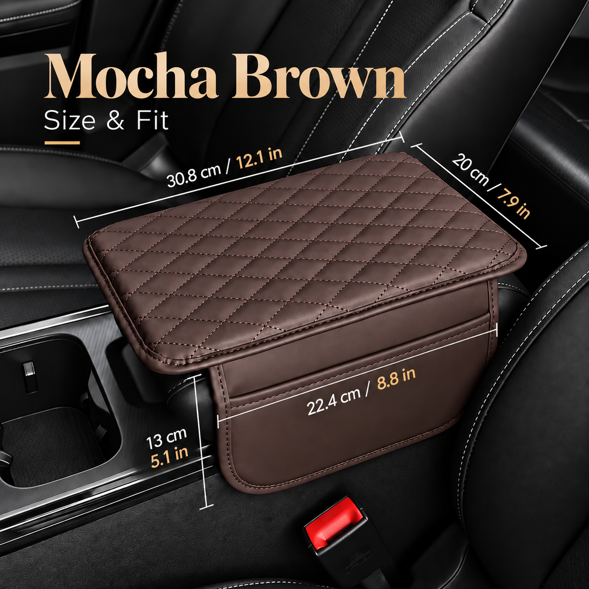 3-in-1 Car Armrest Cushion with Storage & Console Protection