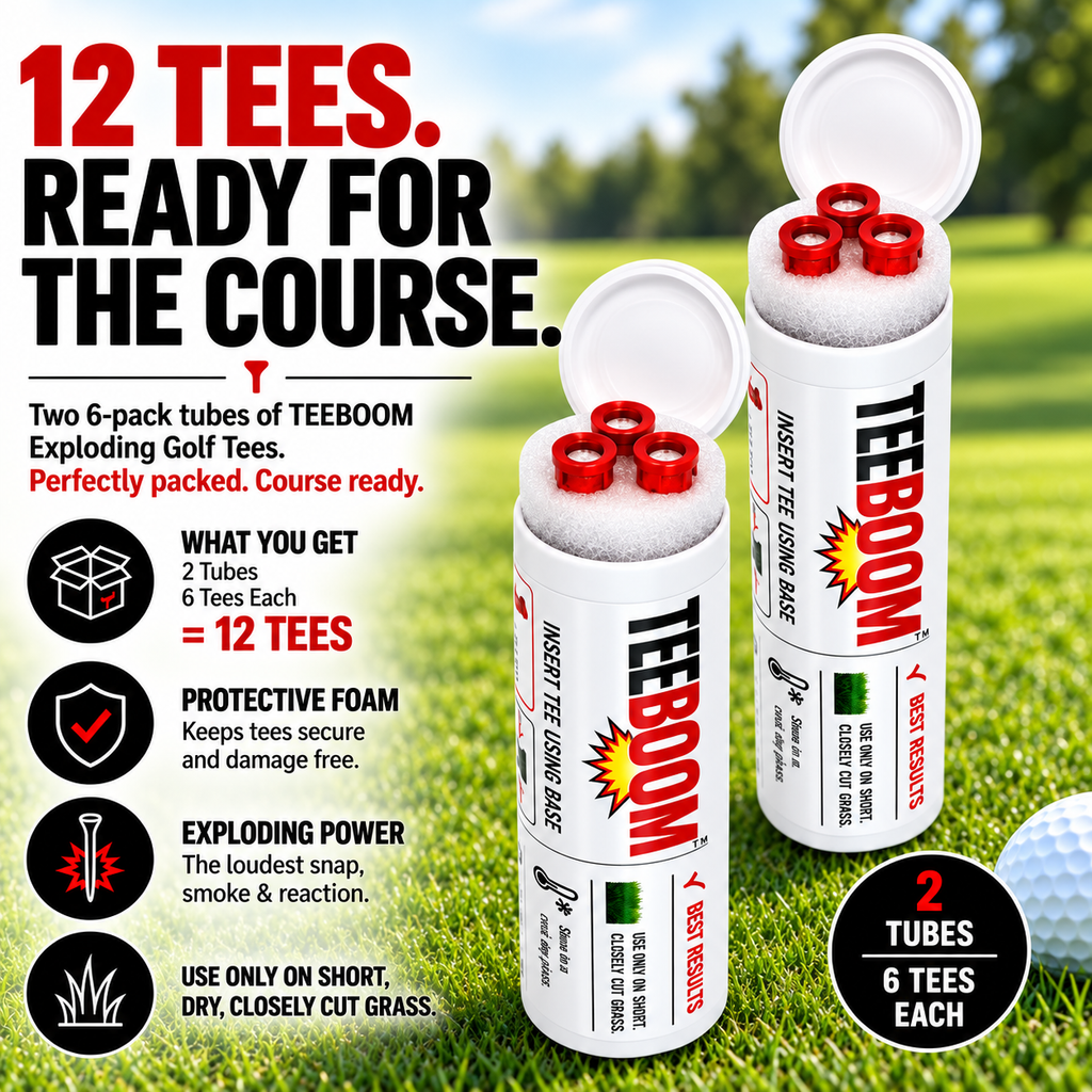 dhtExploding Golf Tees – 1.75" Reaction Tees with Snap & Smoke Effect