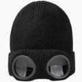 Goggle Beanie Winter Hat – Funny Knit Pull-Down Hat with Built-In Lenses