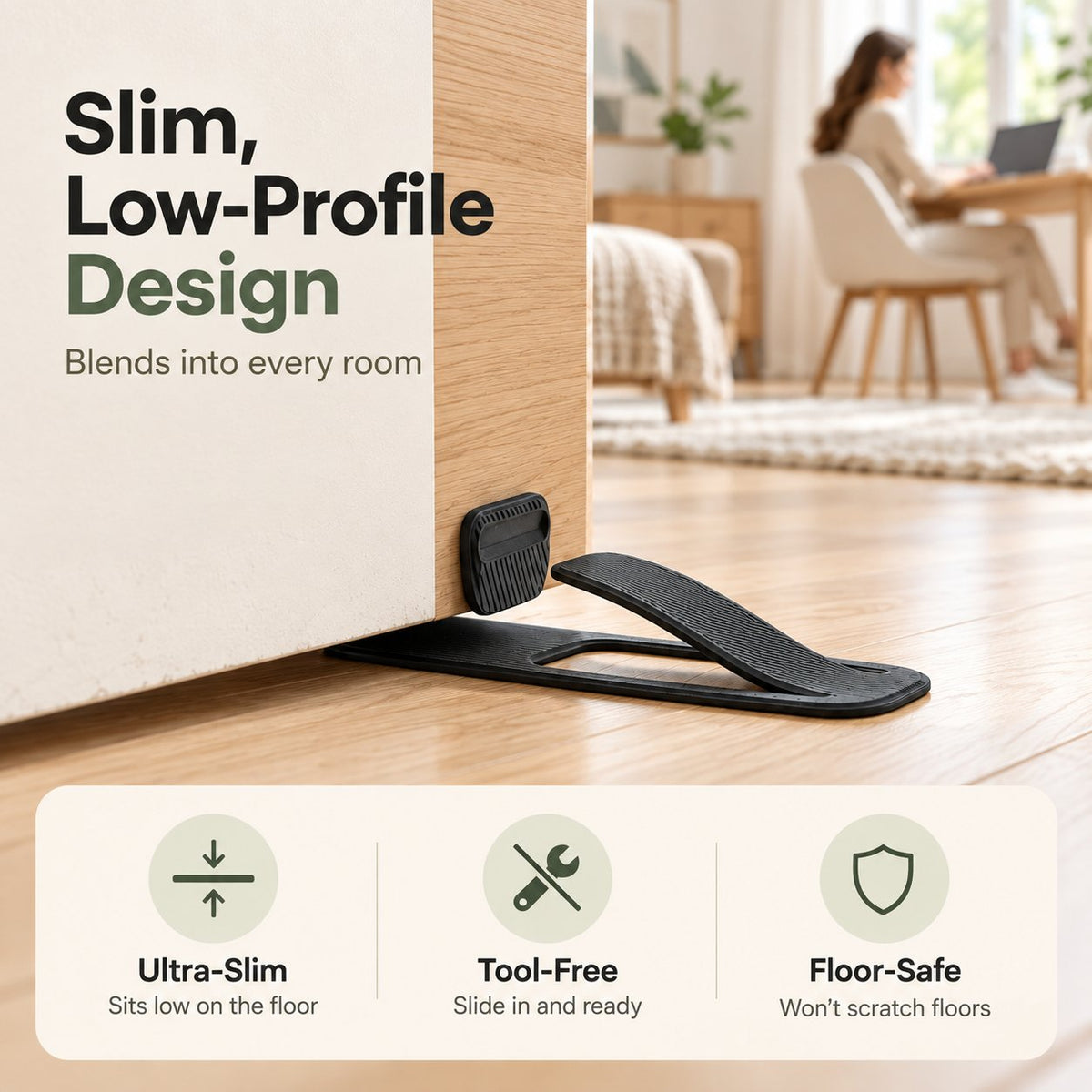 Slide. Grip. Protect: The Flexible Door Stopper