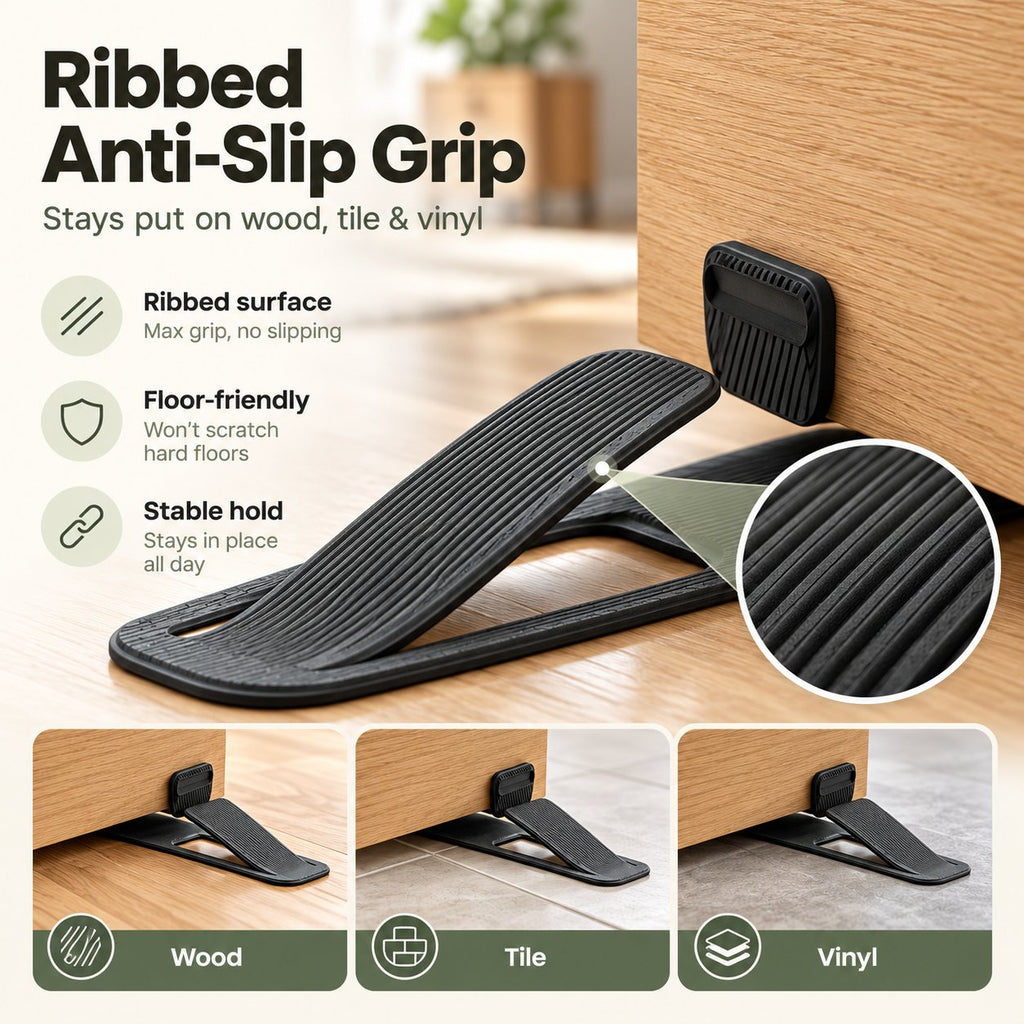 Slide. Grip. Protect: The Flexible Door Stopper