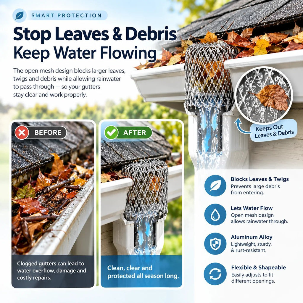 Flexible Aluminum Gutter Leaf Guard – Keep Leaves Out, Let Water Flow