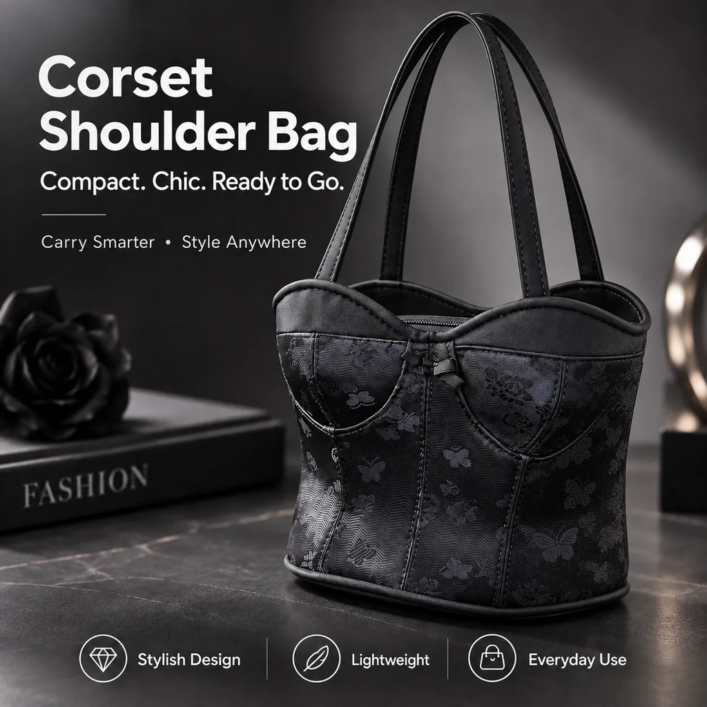 Corset-Style Handbag — Bold Lace-Up Design with a Chic Gothic Edge!