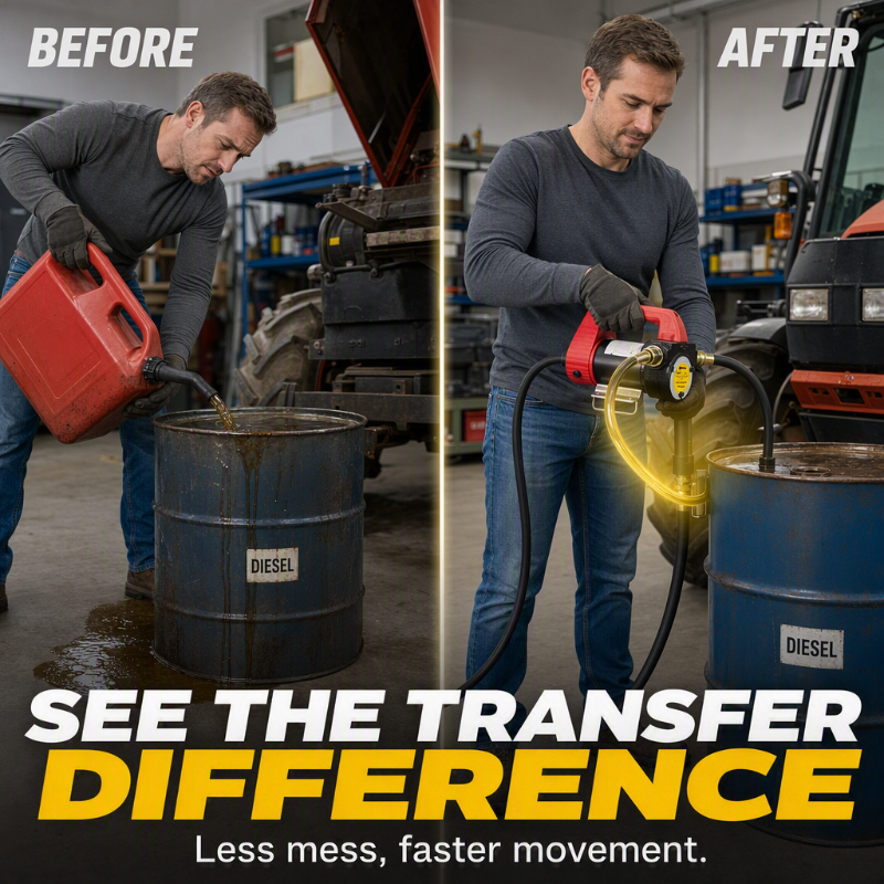 50% OFF NOW!  Diesel Transfer Pump – 25GPM Flow– Move Fuel Fast for Farms, Garages & Job Sites