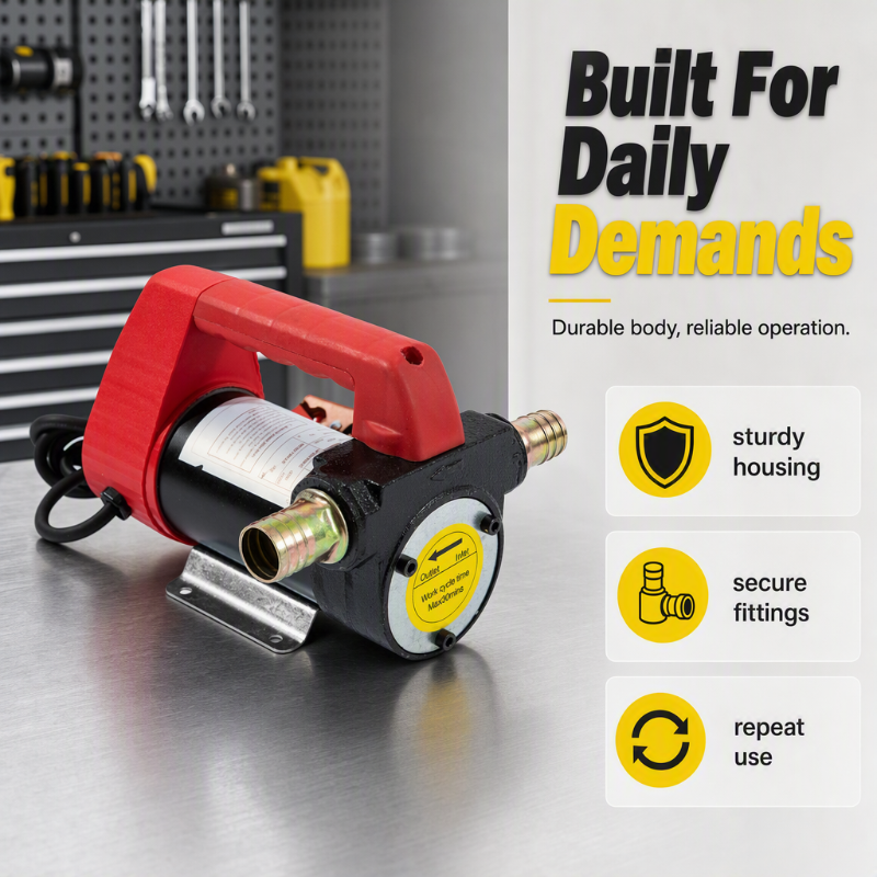 50% OFF NOW!  Diesel Transfer Pump – 25GPM Flow– Move Fuel Fast for Farms, Garages & Job Sites