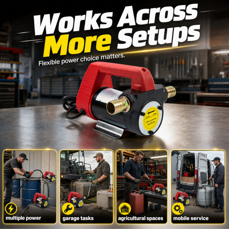 50% OFF NOW!  Diesel Transfer Pump – 25GPM Flow– Move Fuel Fast for Farms, Garages & Job Sites
